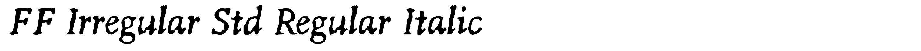 FF Irregular Std Regular Italic